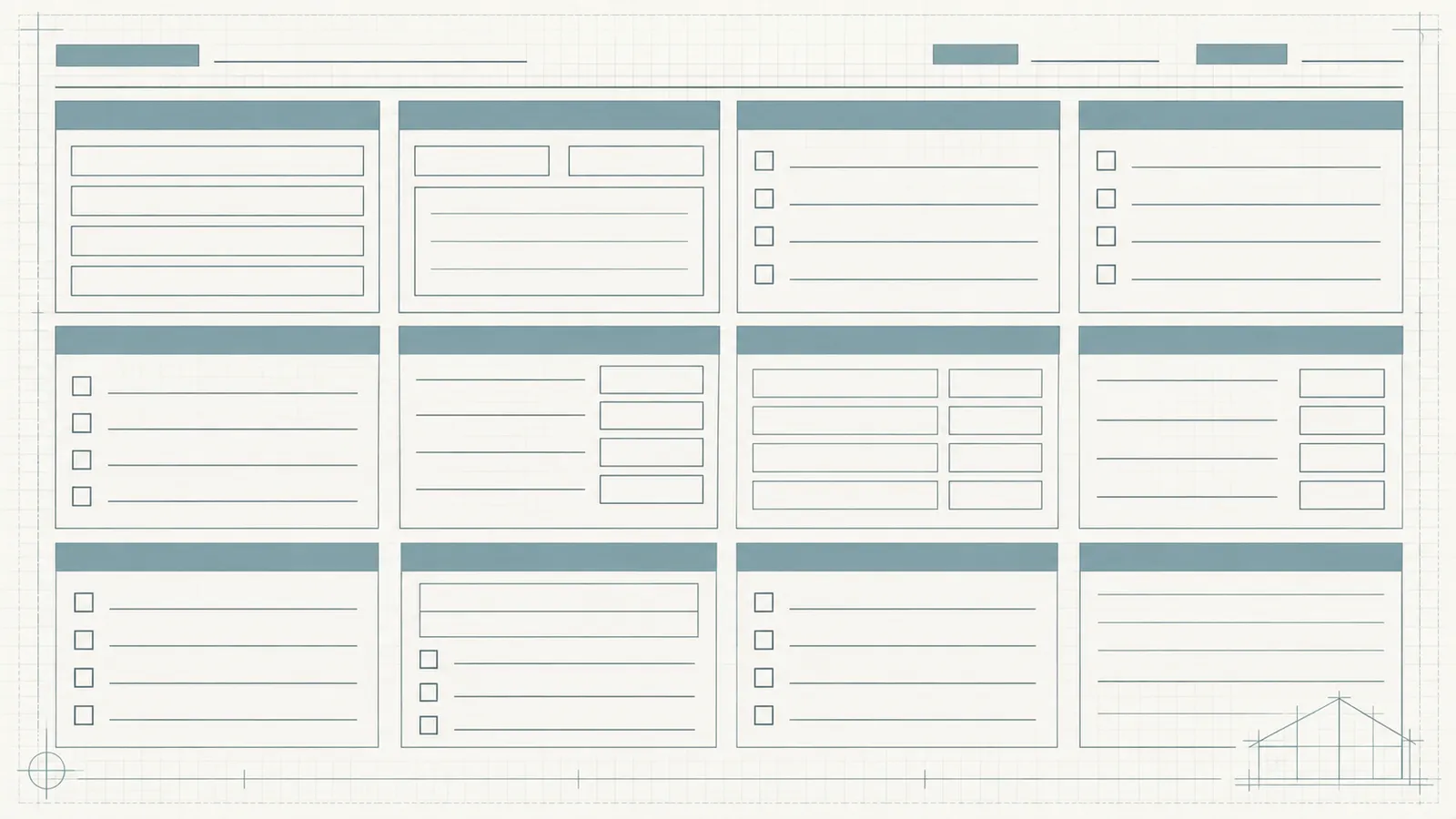 Worksheet diagram for one allowance row with scope, quantity, evidence, deadline, responsibility, funding and next action fields.