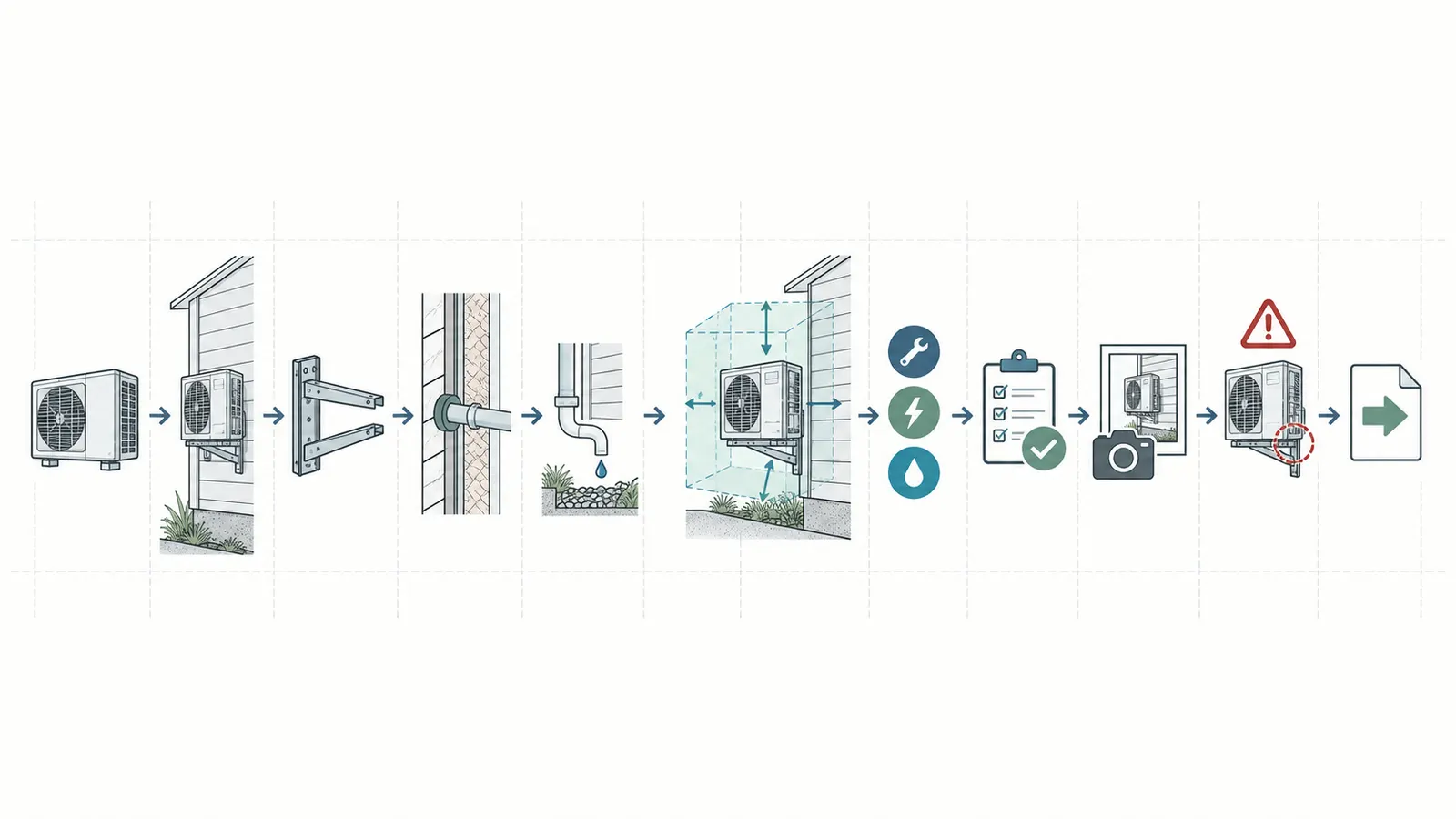 Row-by-row exterior service-interface register linking model, support, drainage, access, owner, gate and handoff
