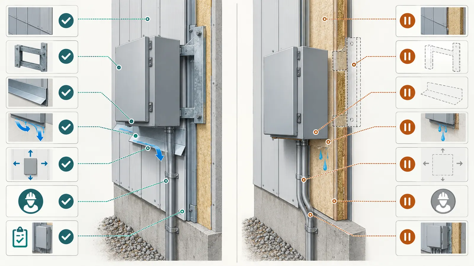 Ready-for-cover versus hold-for-change comparison using plans, support, drainage, clearance, photos and open rows