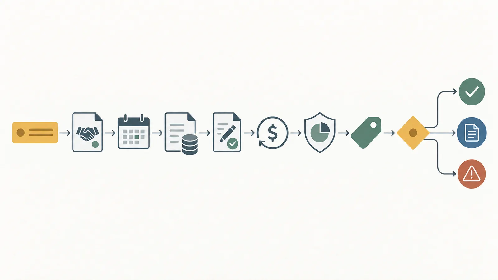 Diagram connecting a contractor invoice row to its contract basis, billing period, source record, approval, prior payment, retainage, credit and payment decision.