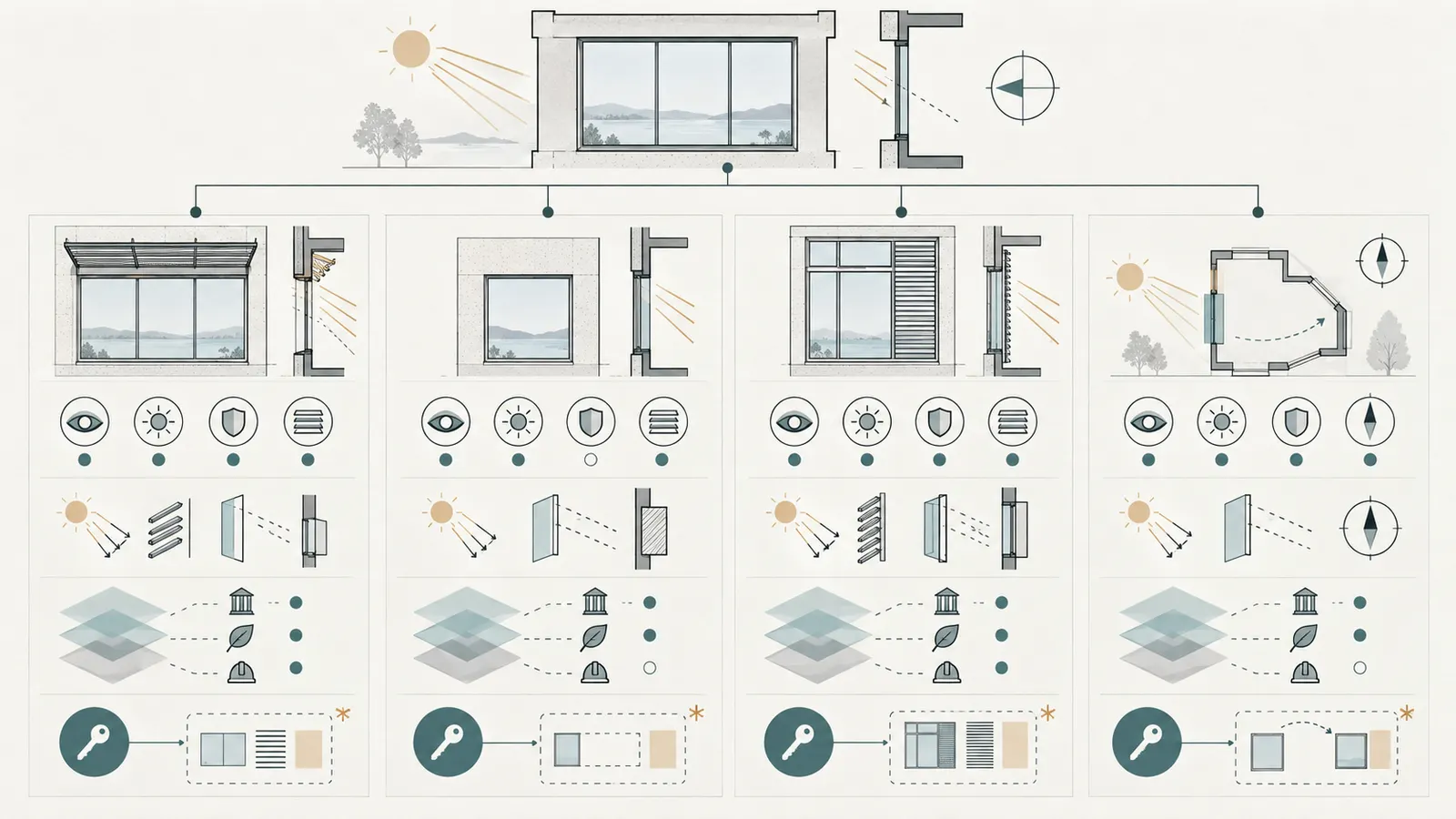 Illustrative west-window conflict comparison linking owner priorities, review inputs, options and unresolved risks