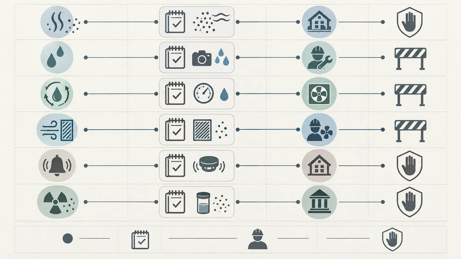 Handoff comparison linking common home observations with safe records, owners, and stop points.