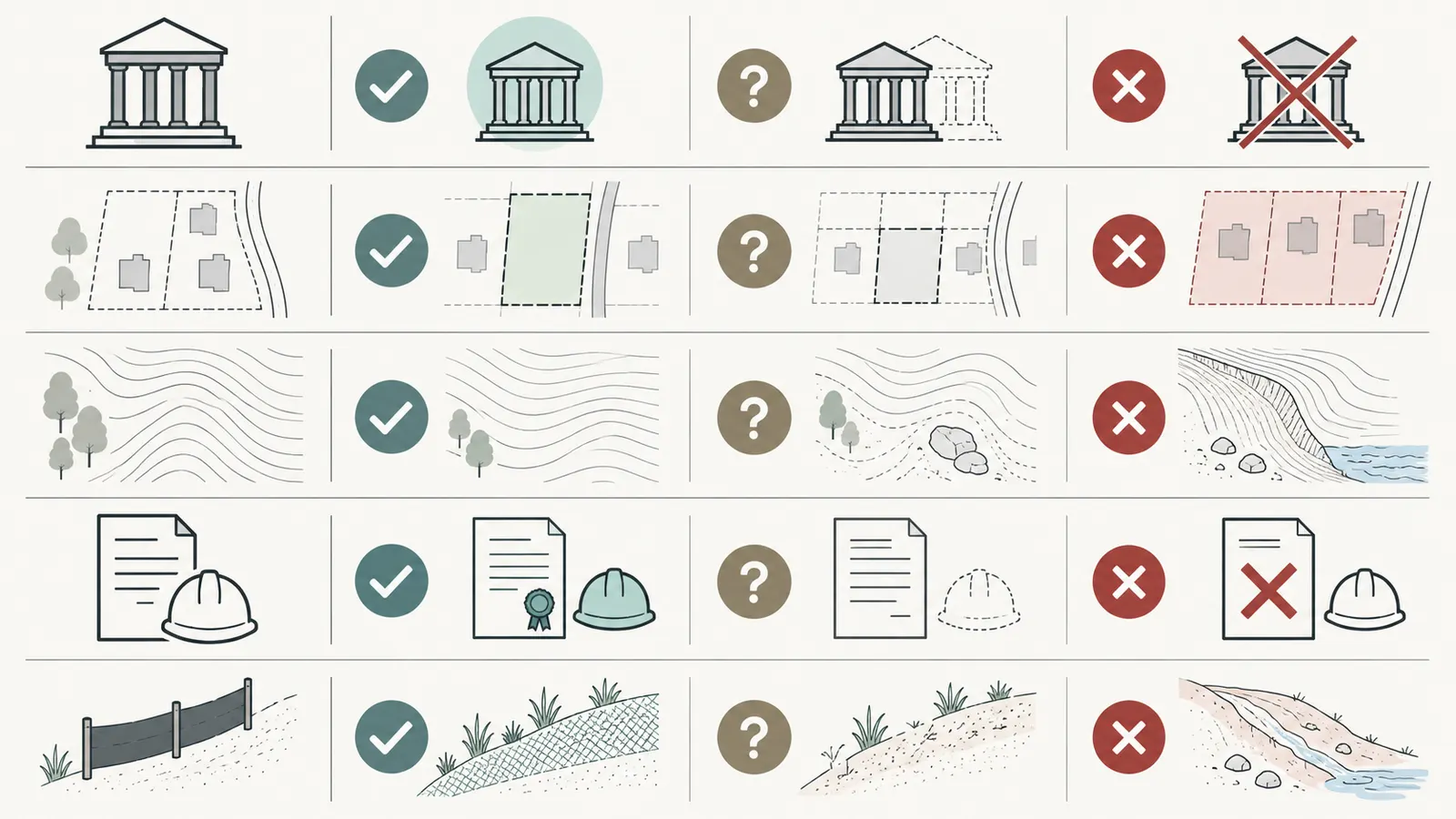 Layered comparison of authority, context, physical, responsibility, and stabilization gates