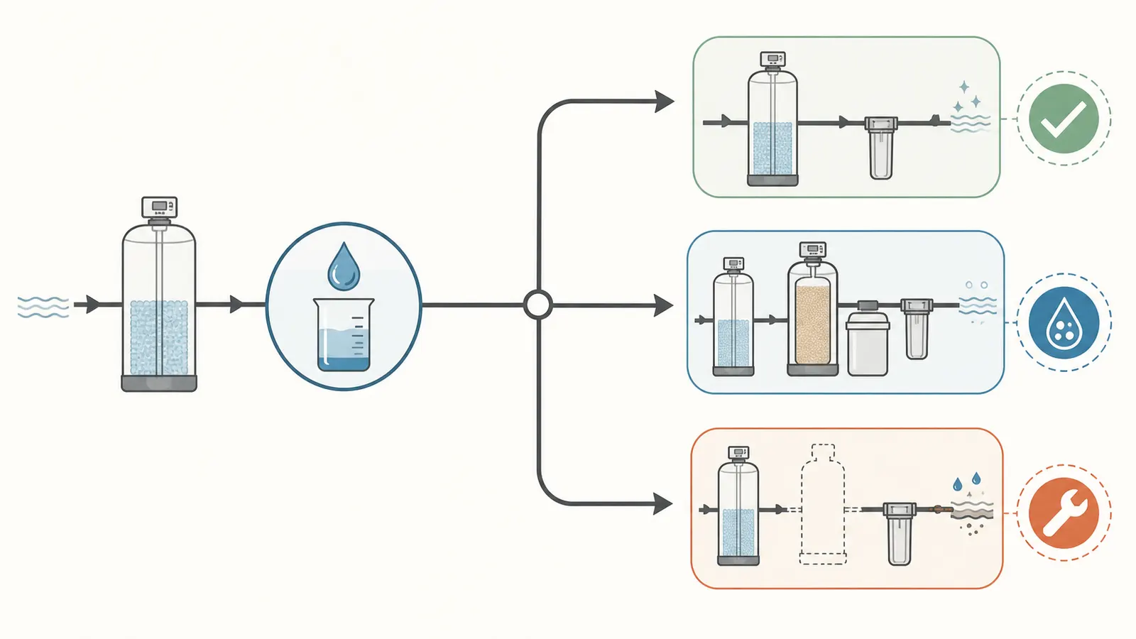 Decision map for keep, add, or revisit treatment after measuring hardness