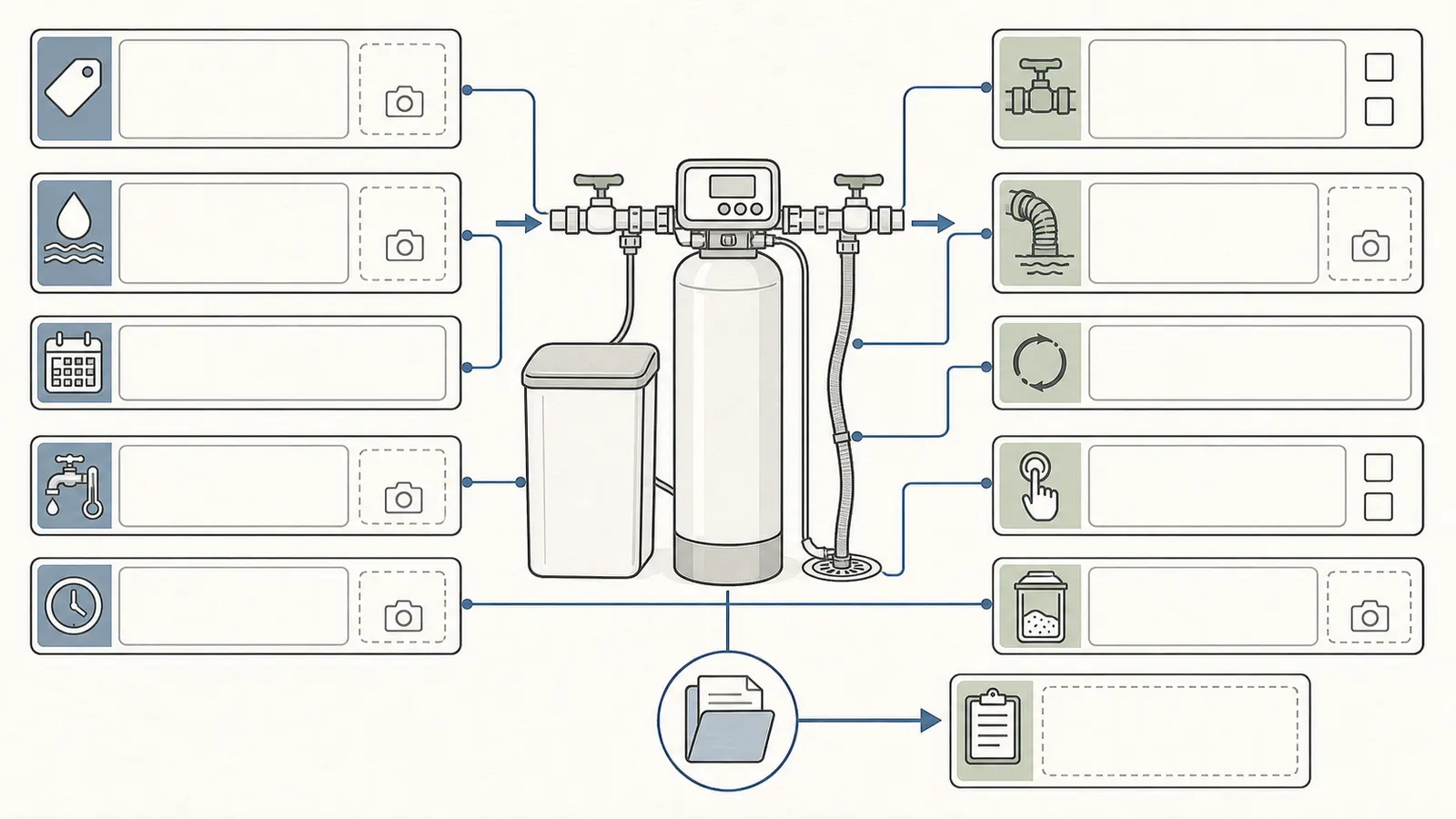 Service handoff record with model, timing, bypass result, drain observations, and cycle result