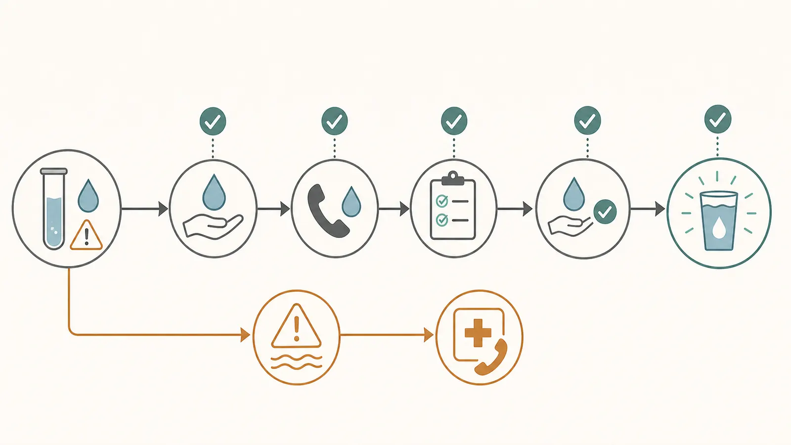 Conditional safe-water branch for an exceedance, program replacement-water service, and eligibility