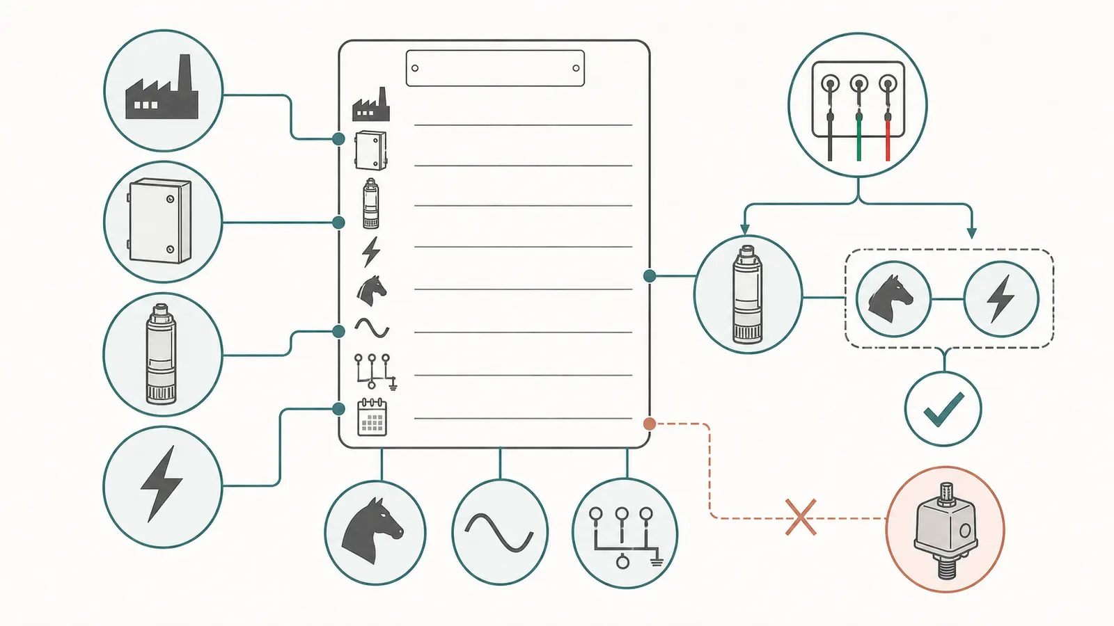 Decision map routing a homeowner to the state well authority, local health office, and building department