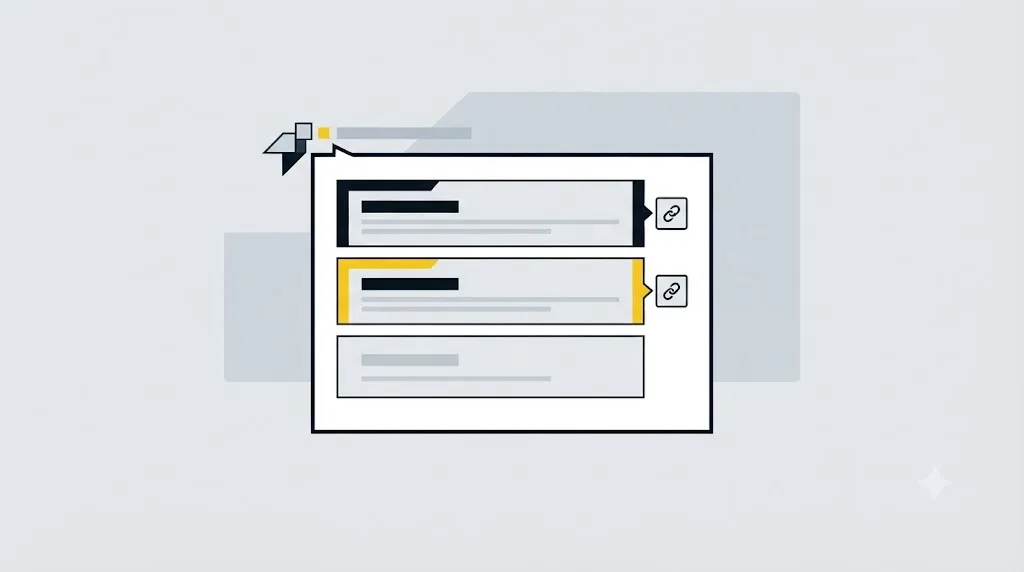 Illustration of a ChatGPT answer naming three brands, two with citation links and one without