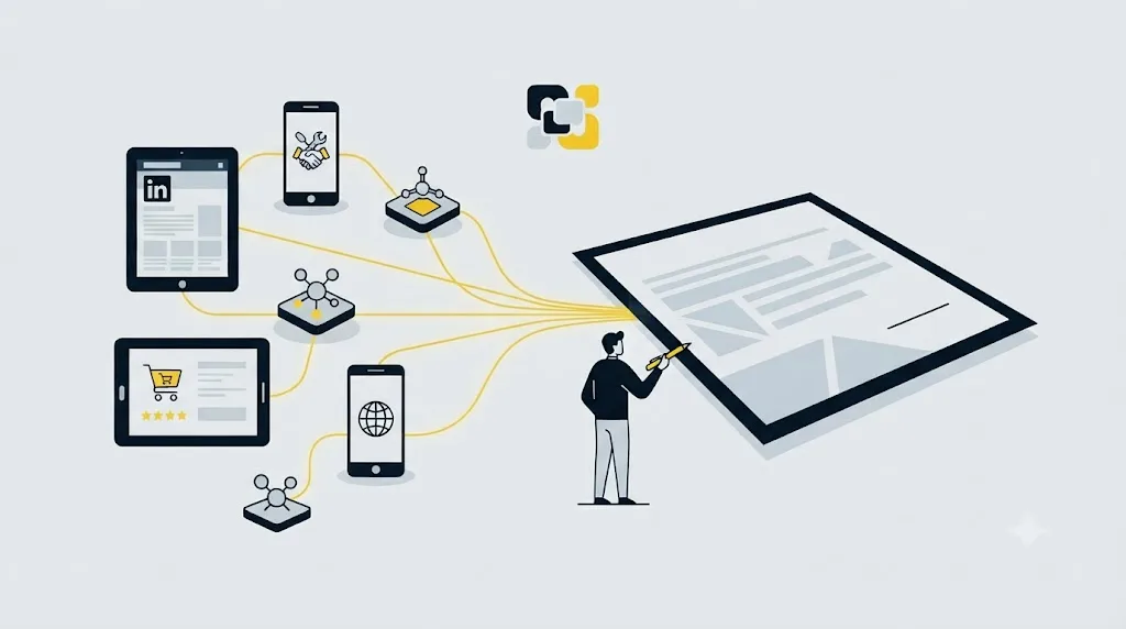 Illustratie van platforms waarop u een SEO specialist in Rotterdam kunt vinden en controleren