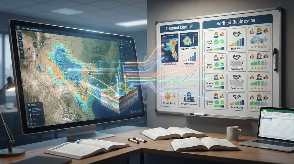 Illustration of groundwater data kept separate from contractor verification